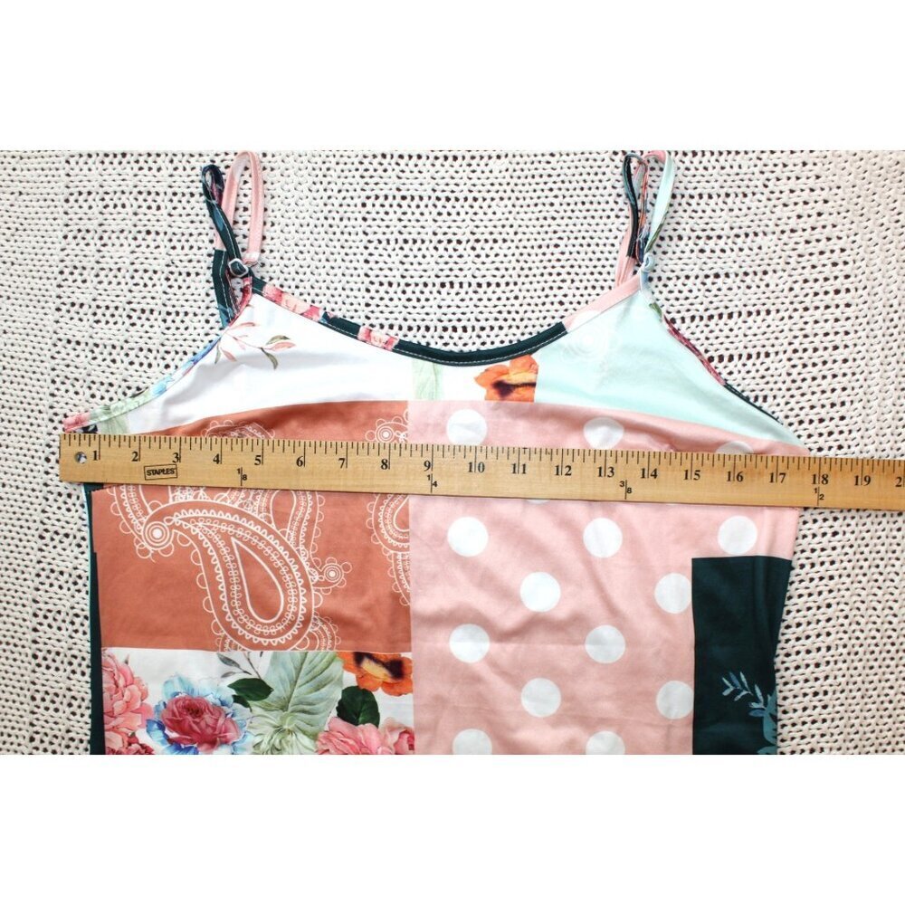 Beulah Boutique J Renee Floral Boho maxi dress Large Two pieces sheer Fairy - Picture 2 of 7
